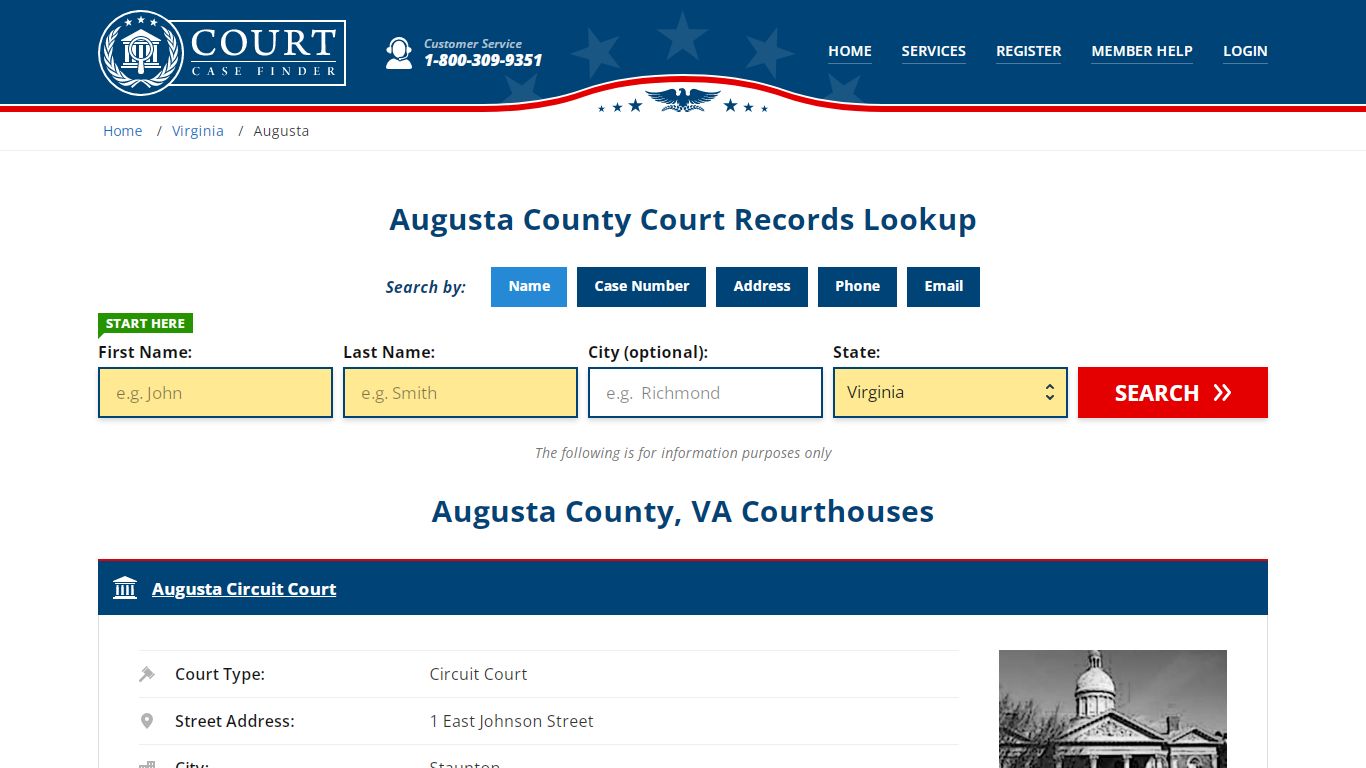 Augusta County Court Records | VA Case Lookup